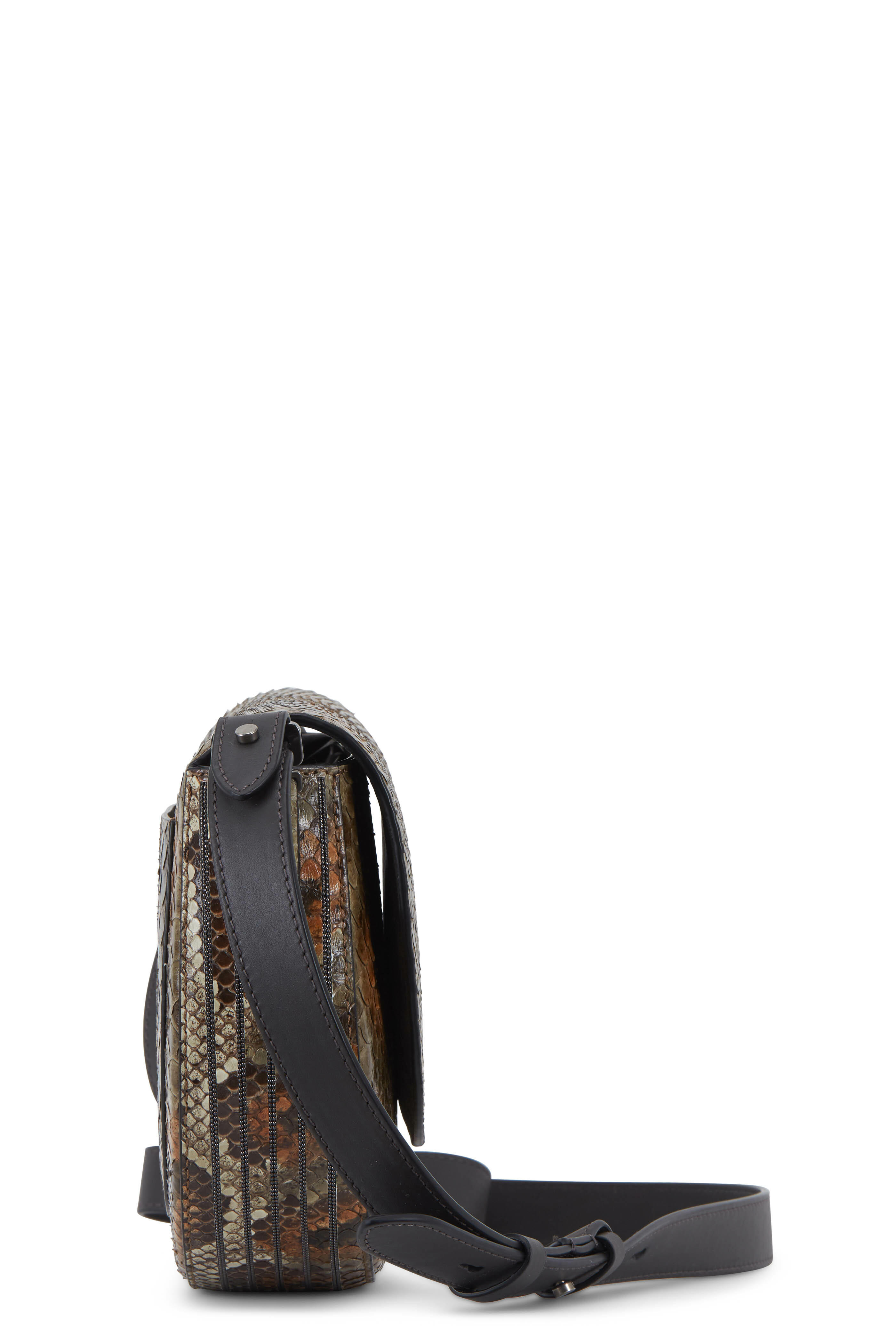 Brunello Cucinelli - Military Python Medium Shoulder Bag