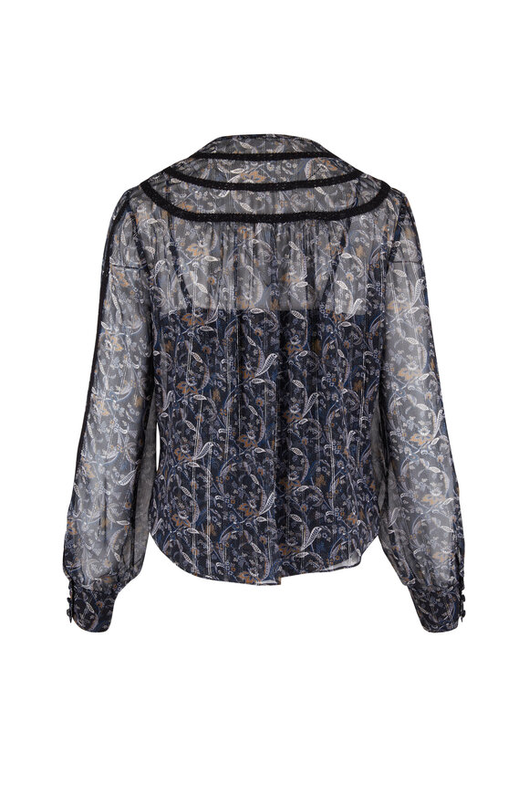 Veronica Beard - Vale Black Paisley Blouse 