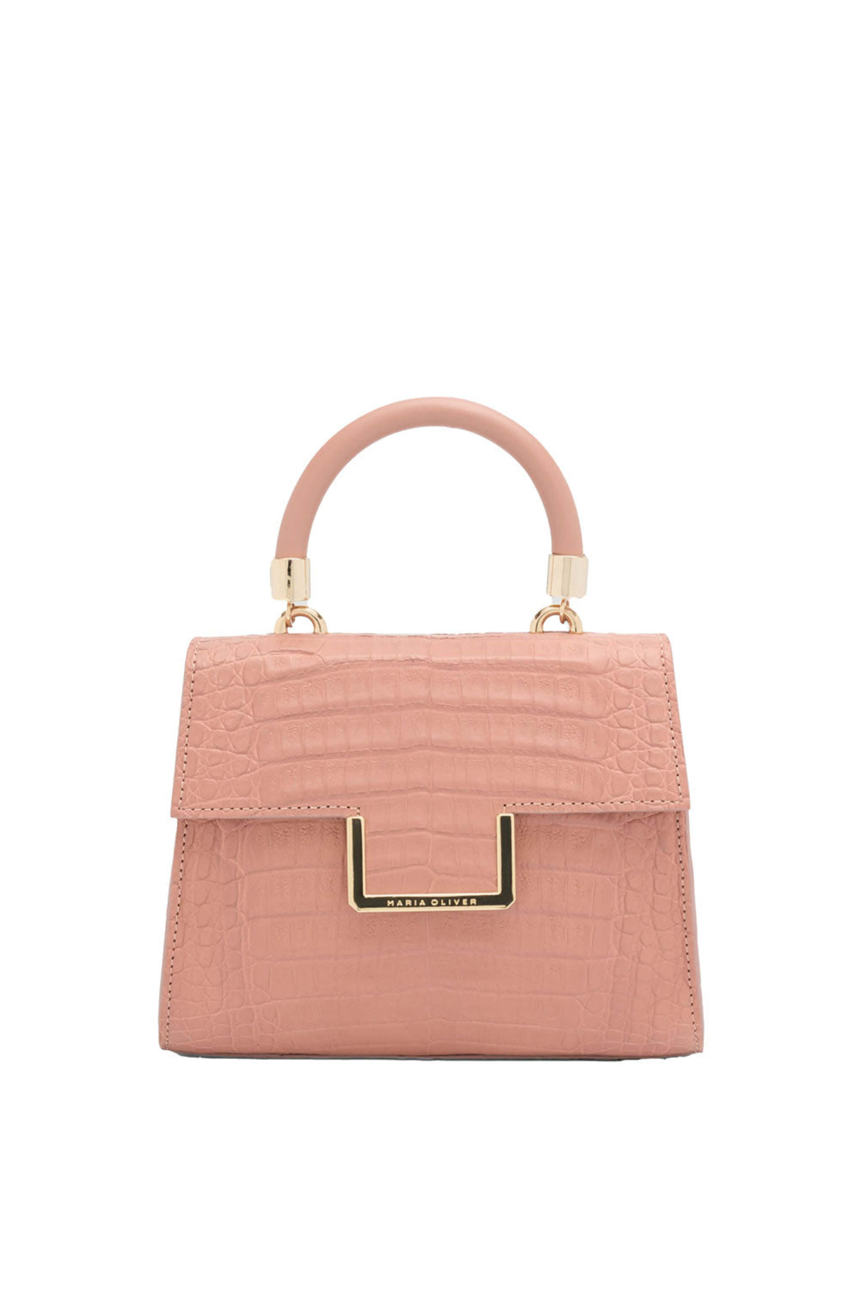 Maria Oliver - Small Michelle Top Handle Bag in Ash Rose