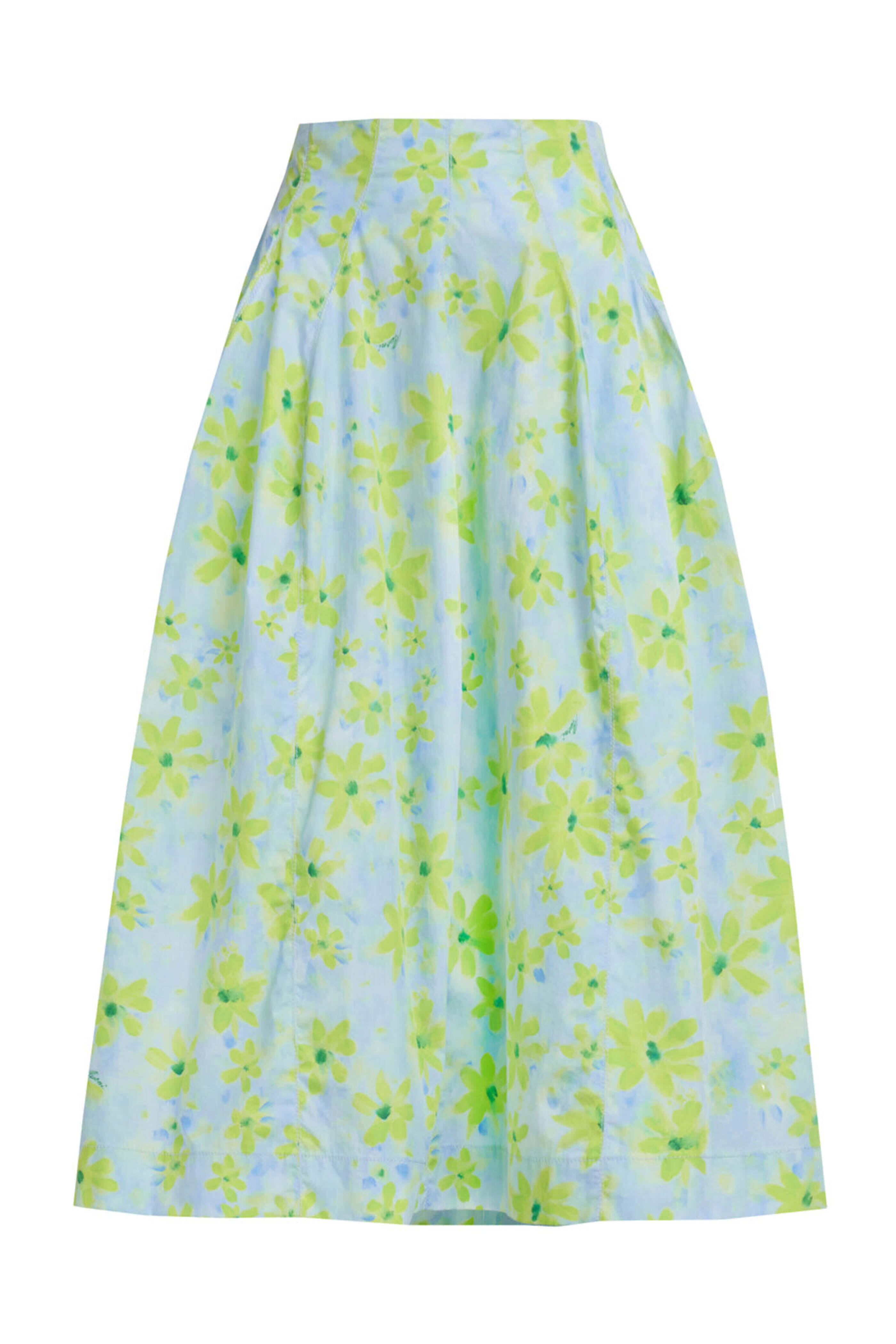 Marni - Aqua Marine Parade Print Midi Skirt | Mitchell Stores