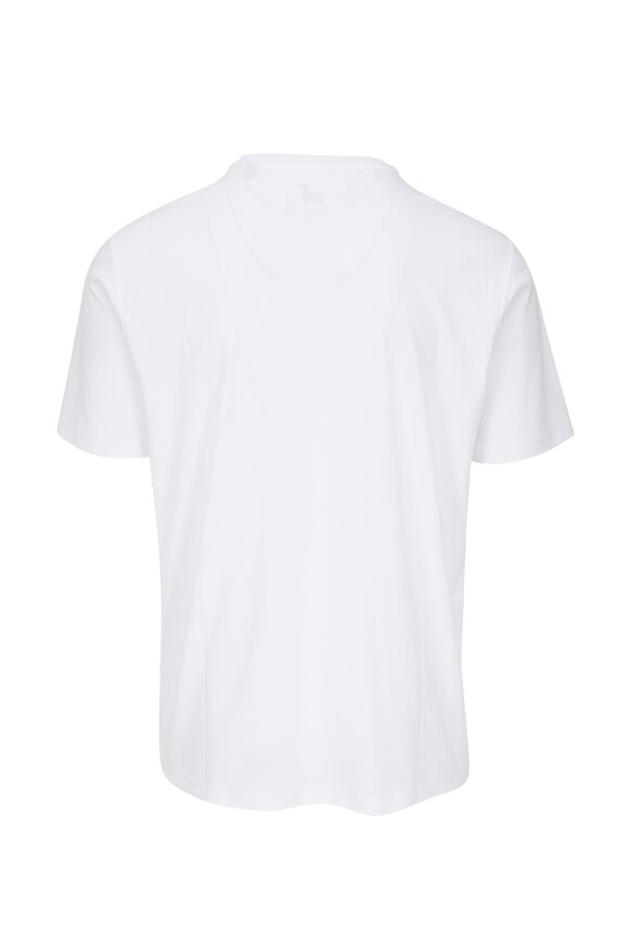 Raffi - The Lafayette White Aqua Cotton T-Shirt