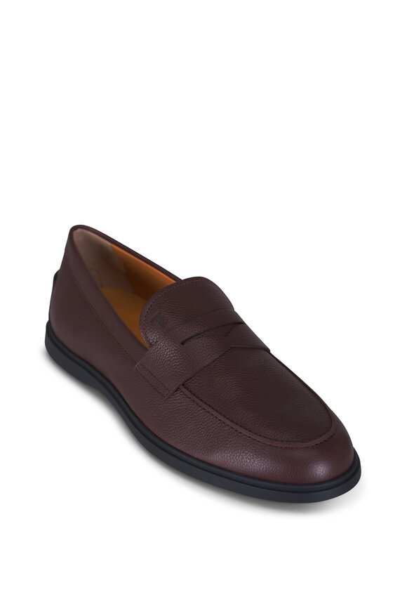 Tod's Gomma Medium Brown Leather Loafer - view 1