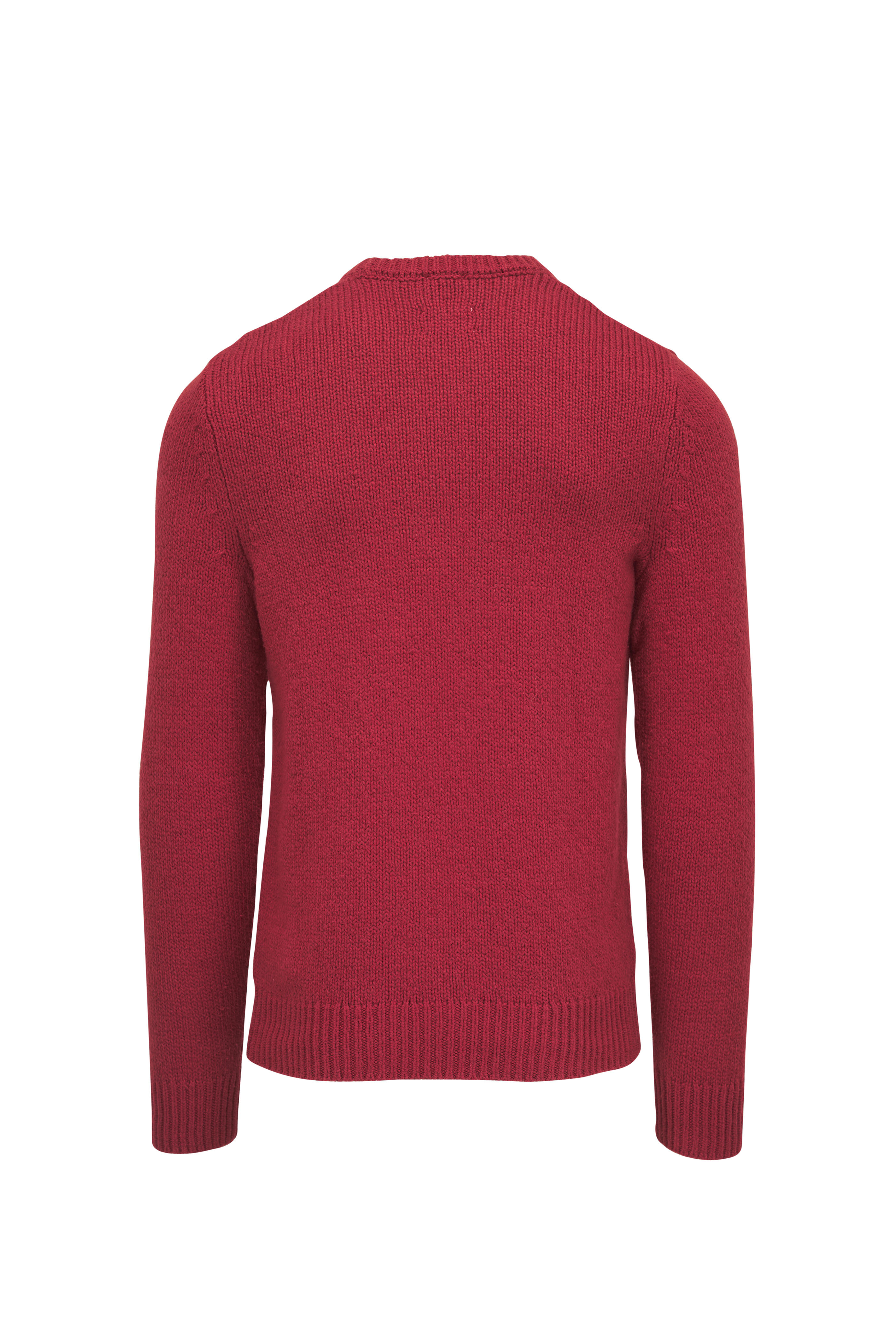 Faherty Brand - Heirloom Eclipse Red Cotton Crewneck Sweater