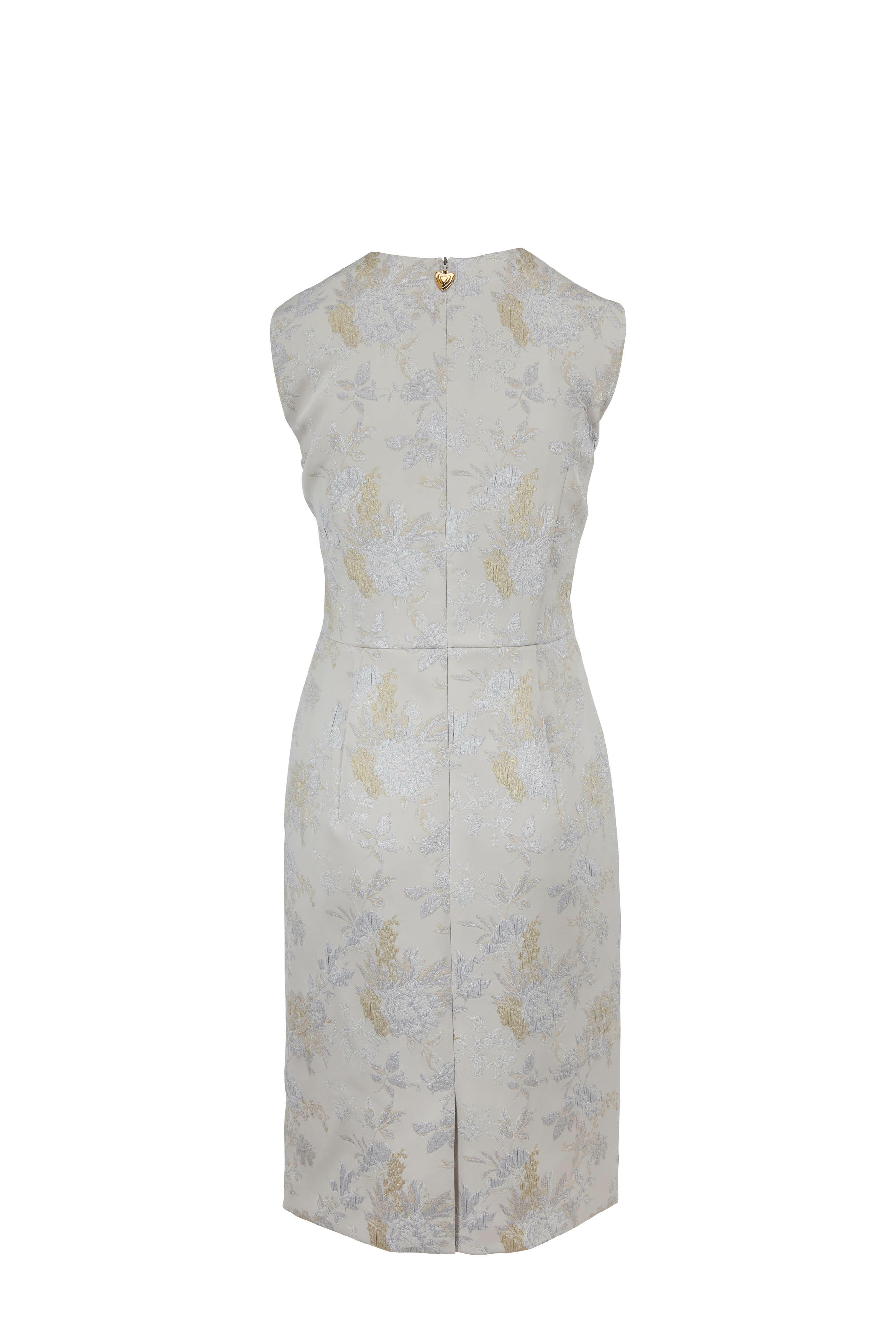 Python-Effect Monogram Jacquard Polo Dress - Luxury White