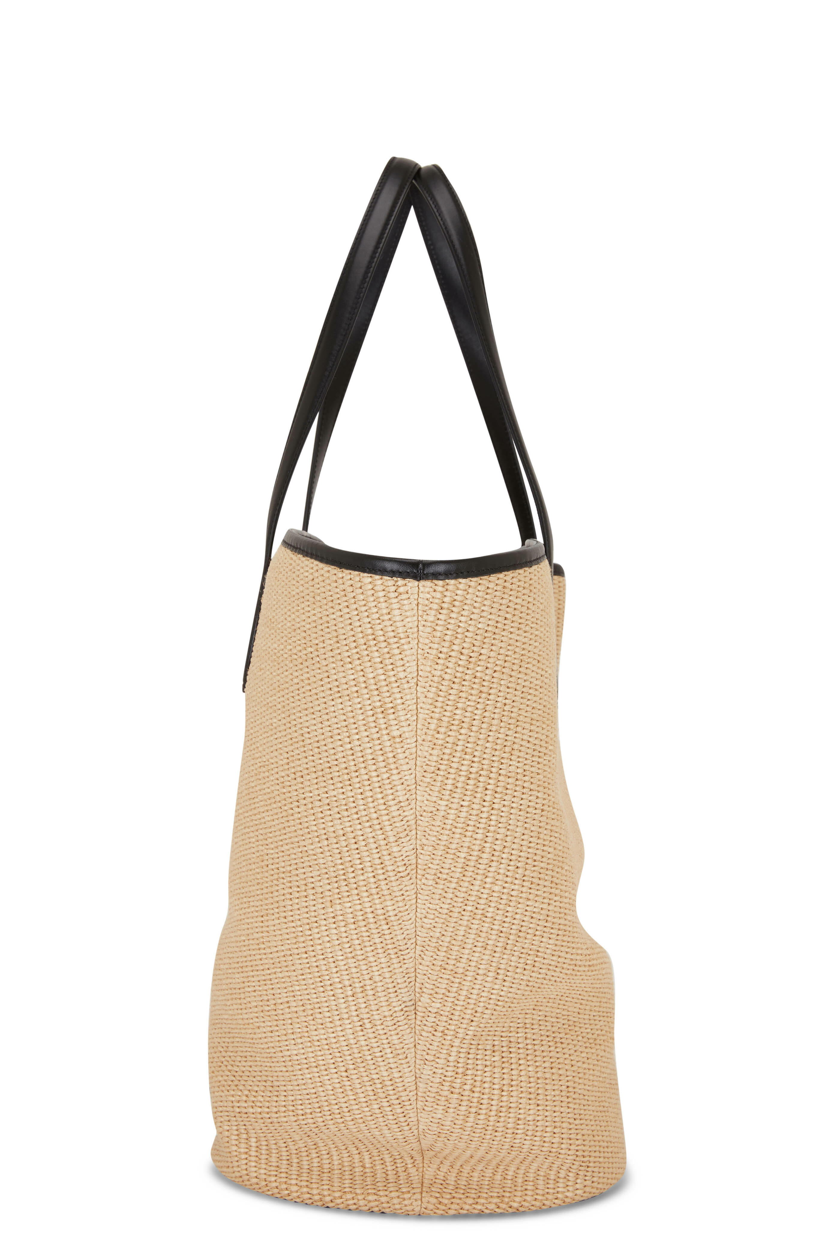 Khaite - Osa Natural Raffia & Leather Medium Tote