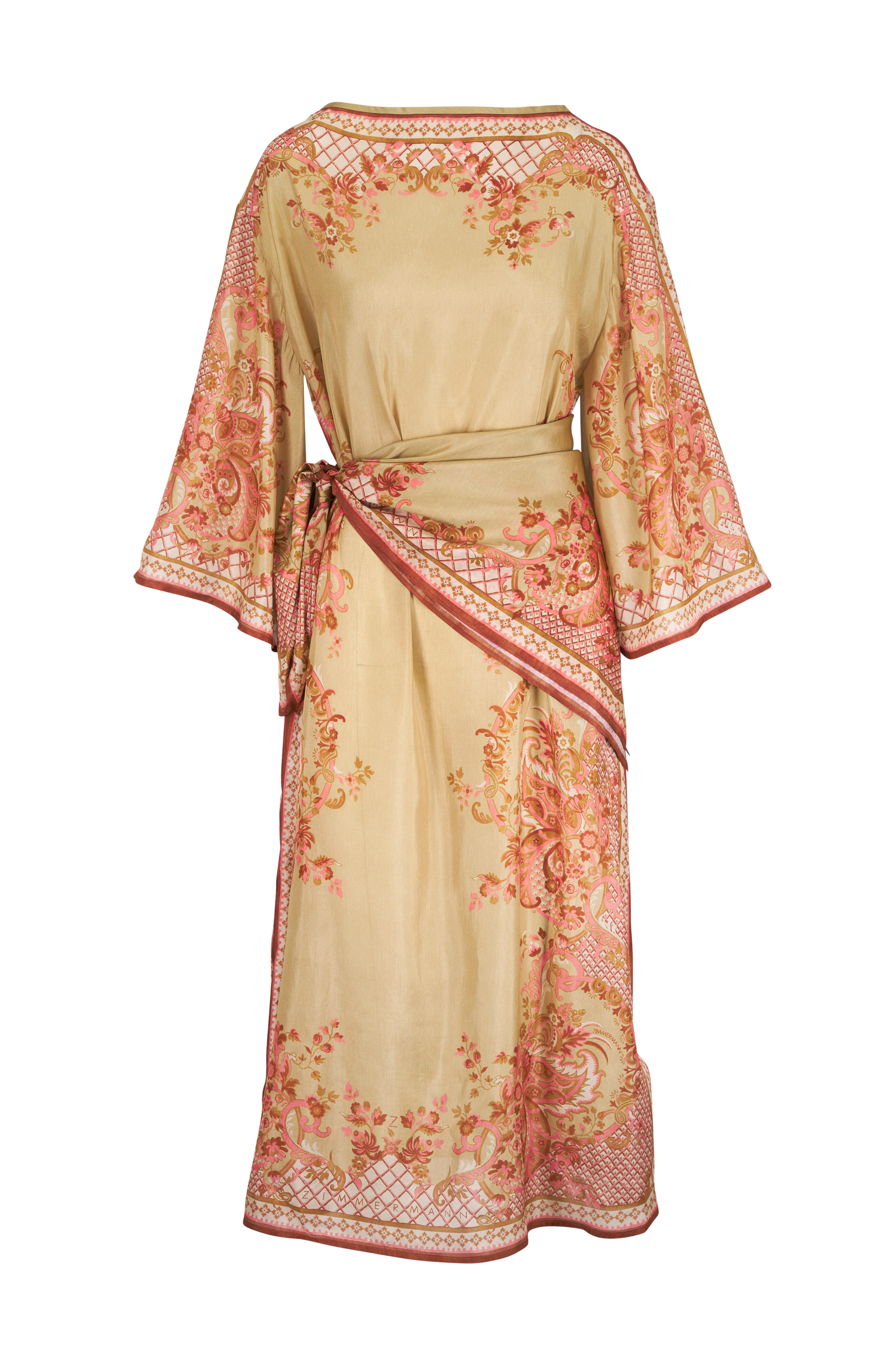 Zimmermann - Aster Sage Paisley Floral Tunic Midi Dress