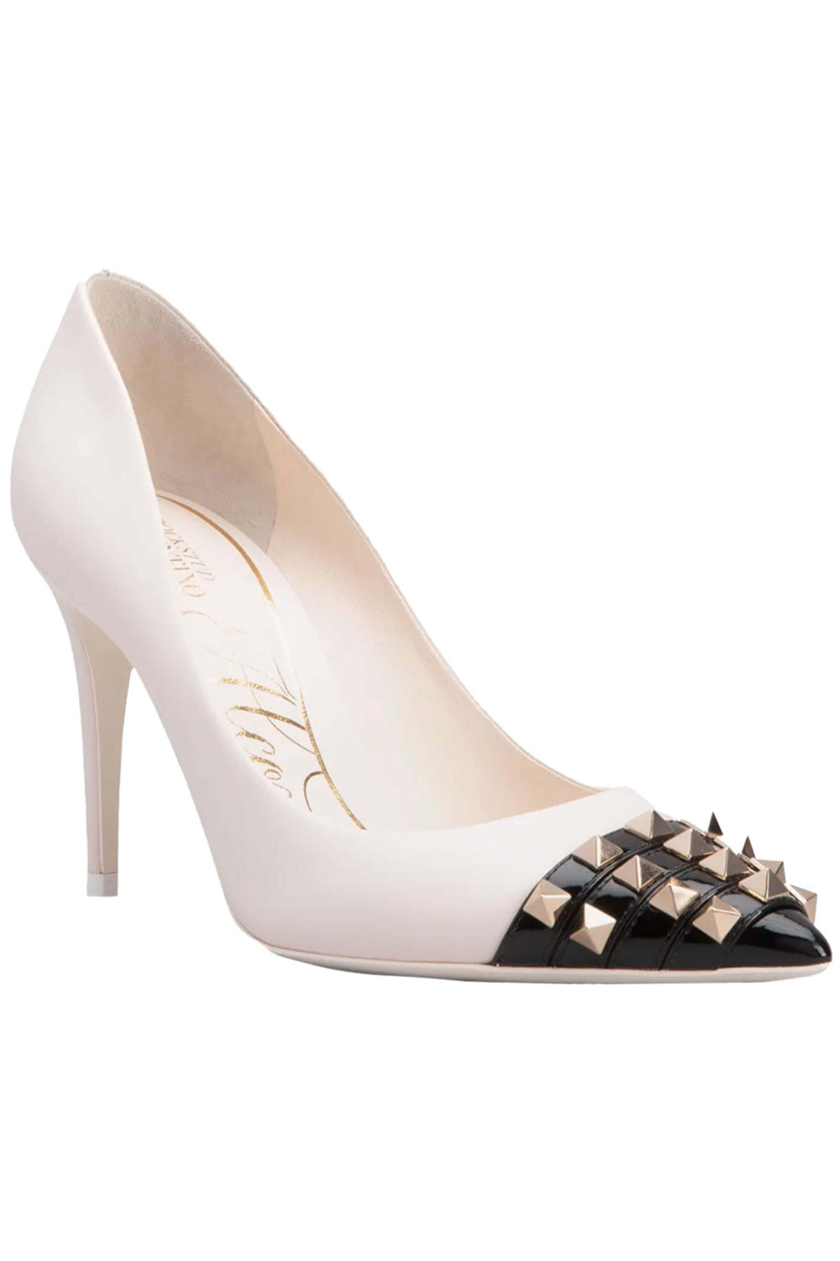 Valentino Garavani - Rockstud Alcove Pump in Ivory and Nero