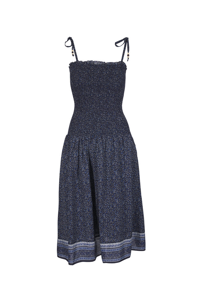 Veronica Beard - Mackey Orchid Seersucker Halter Midi Dress Veronica Beard - Mackey Orchid Seersucker Halter Midi Dress