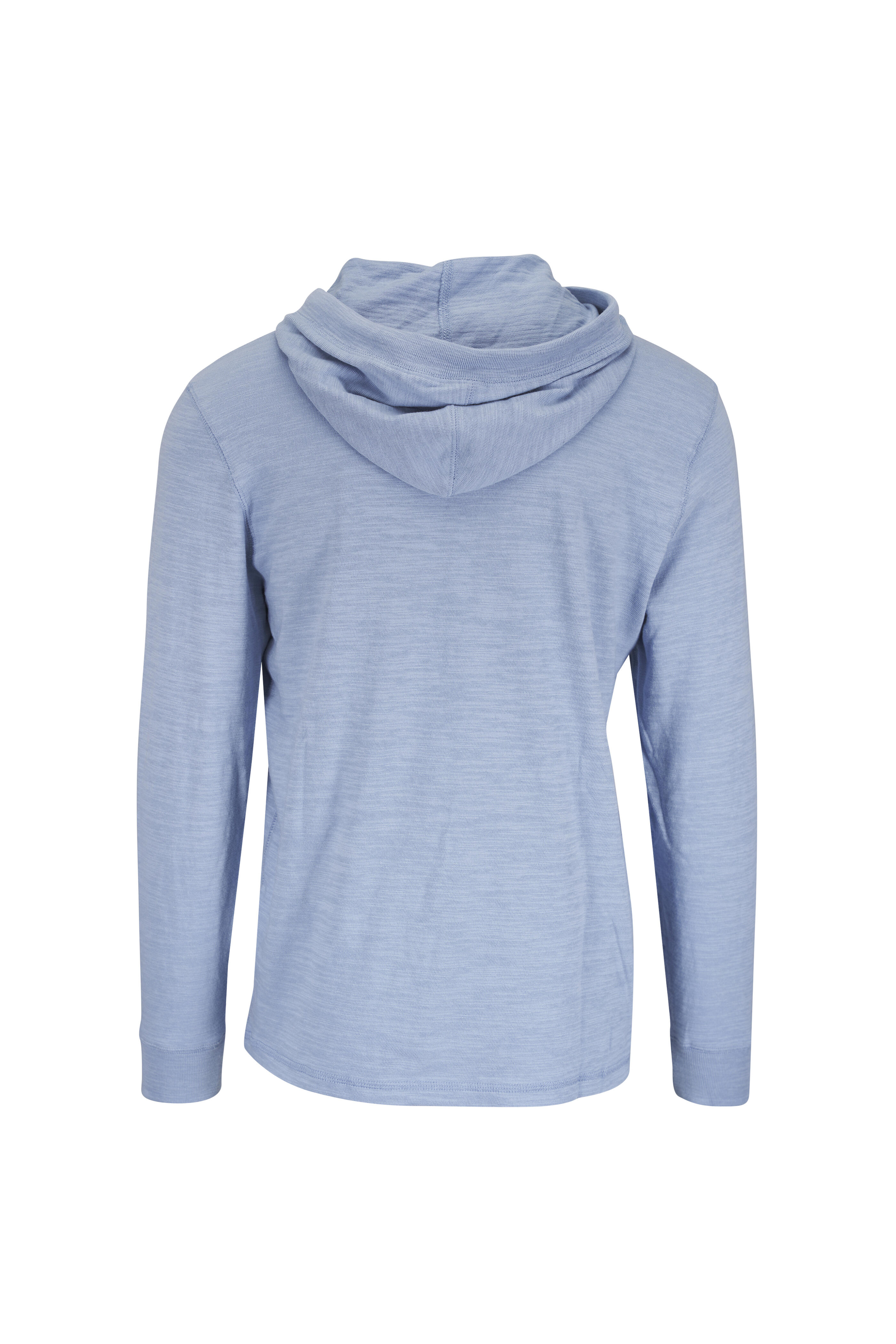 Faherty Brand - Sunwashed Blue Isle Organic Cotton Slub Hoodie - view 3