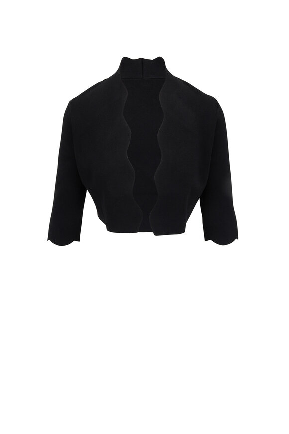 Lela Rose Black Scallop Trim Bolero - view 1