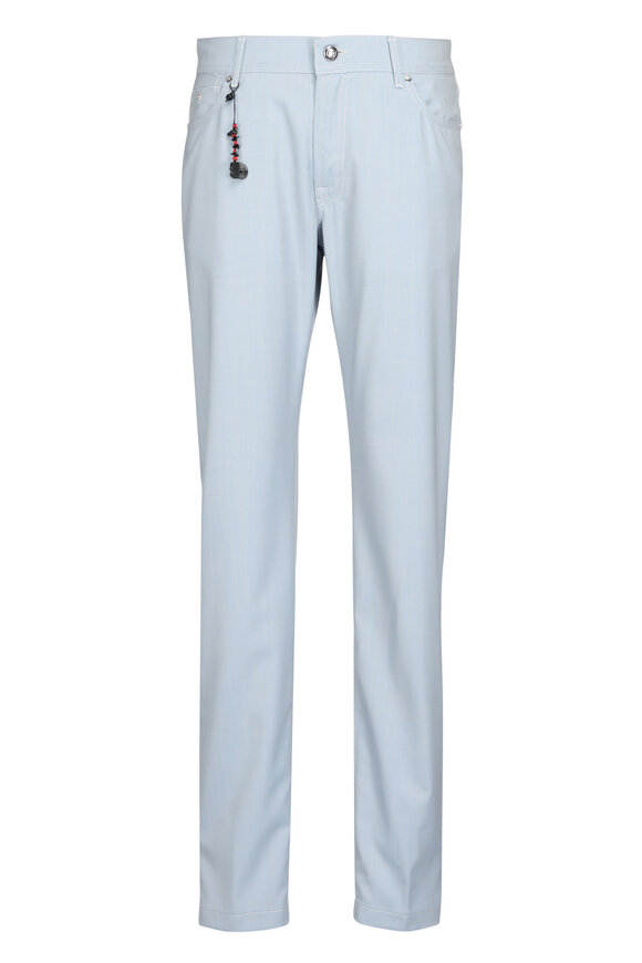 Marco Pescarolo Sky Blue Wool Five Pocket Pant