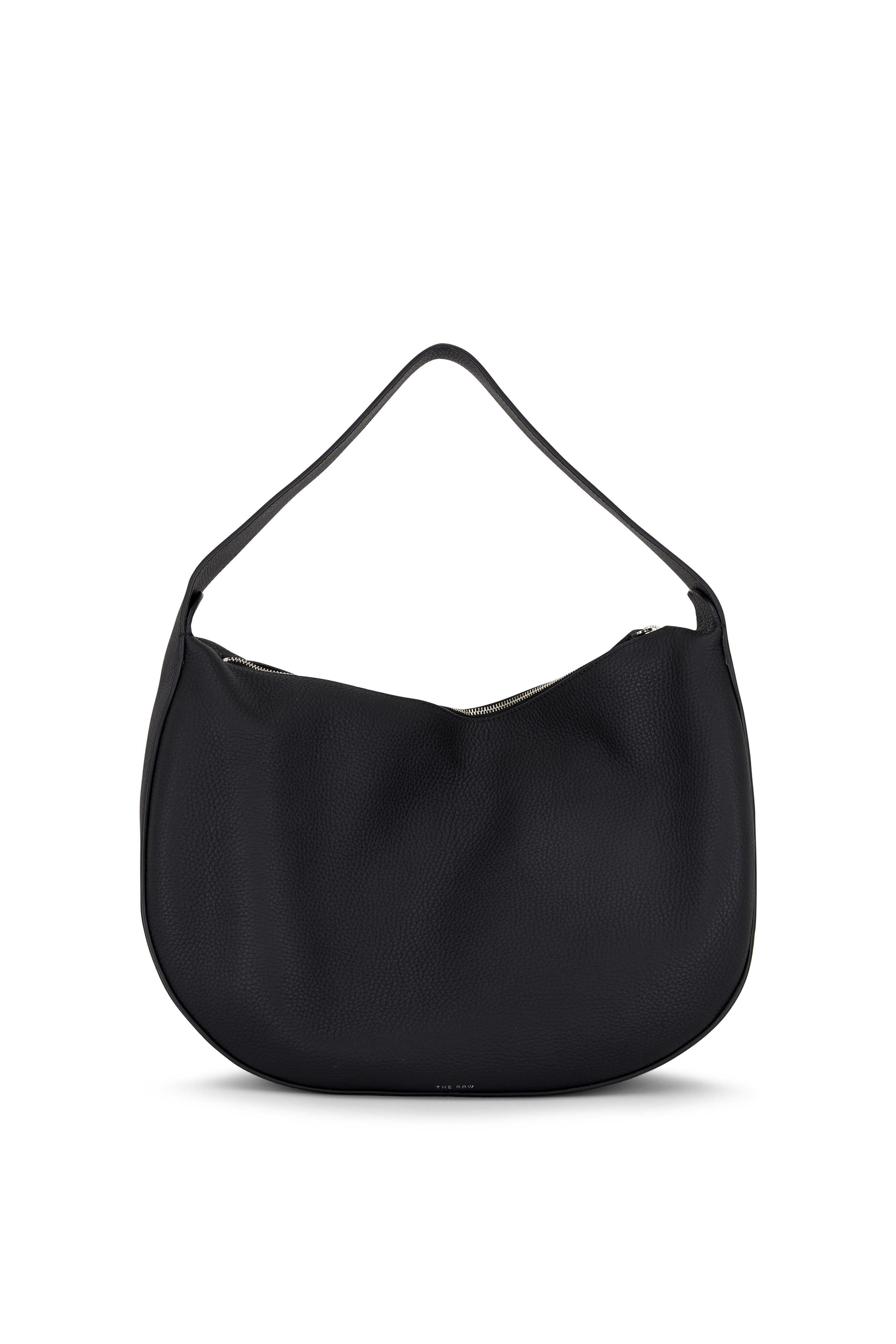 【THE ROW】Leather shoulder bag The Row - Small Mail Bag Bottle Green Leather Shoulder Bag