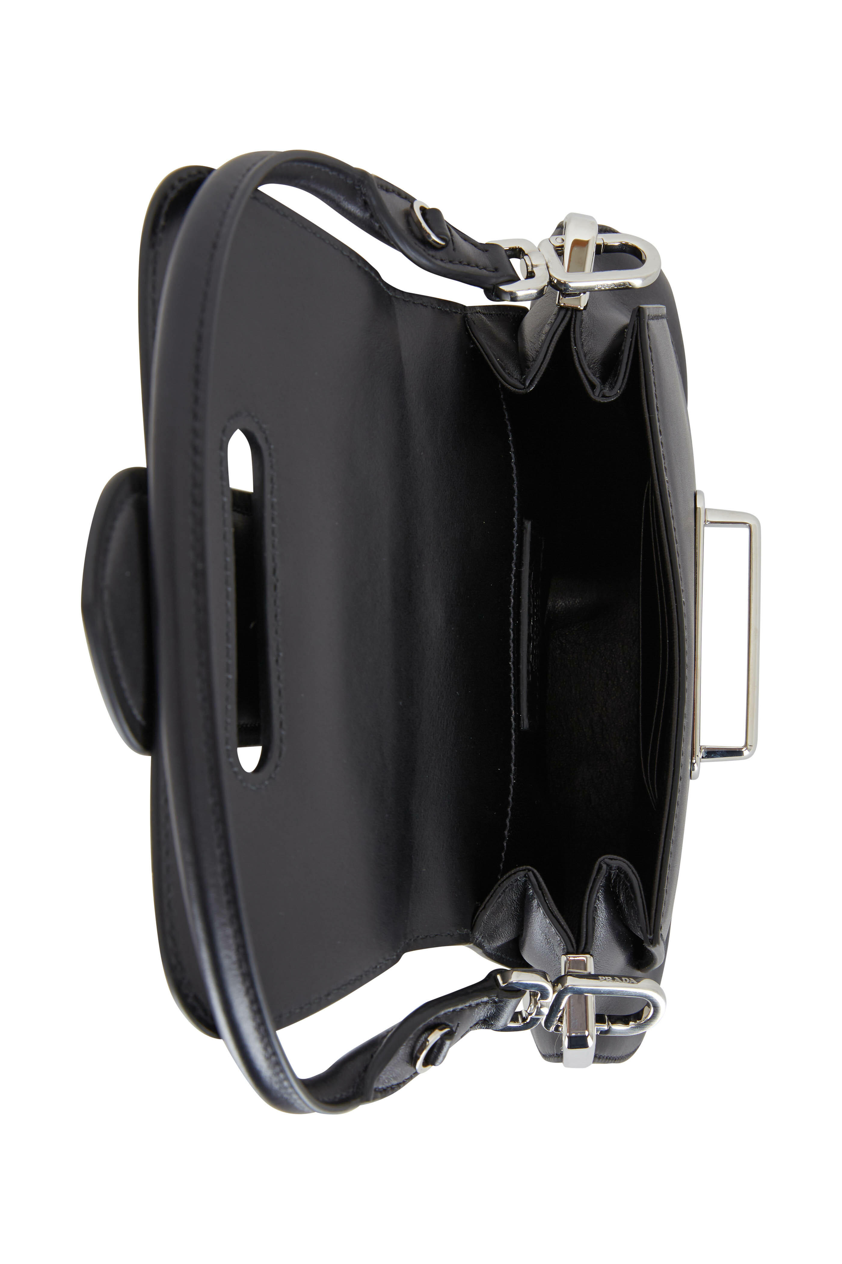 Prada Women's Black Double Saffiano Leather Mini Bag | by Mitchell Stores