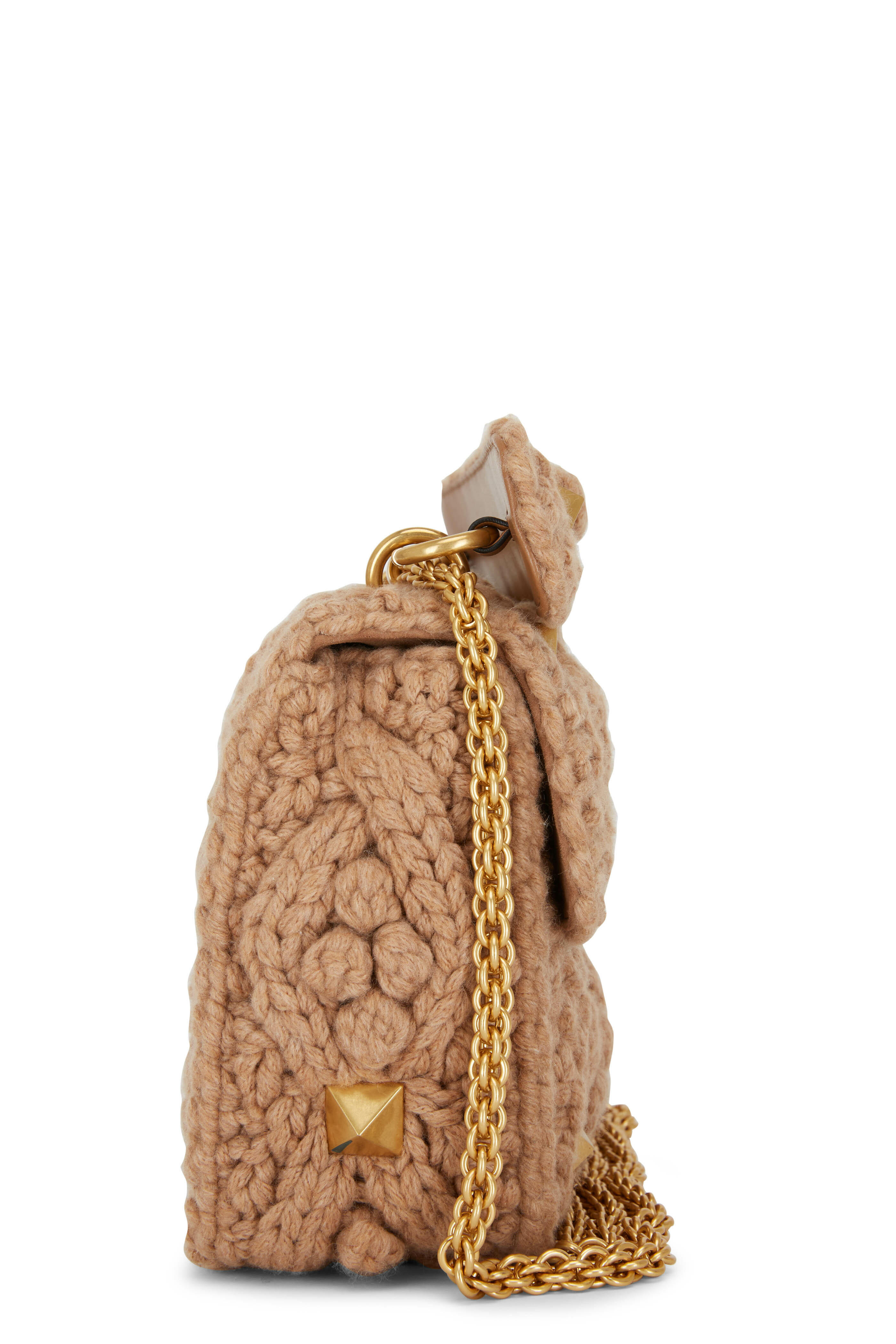 Valentino Garavani - Roman Stud Saddle Brown Knit Medium