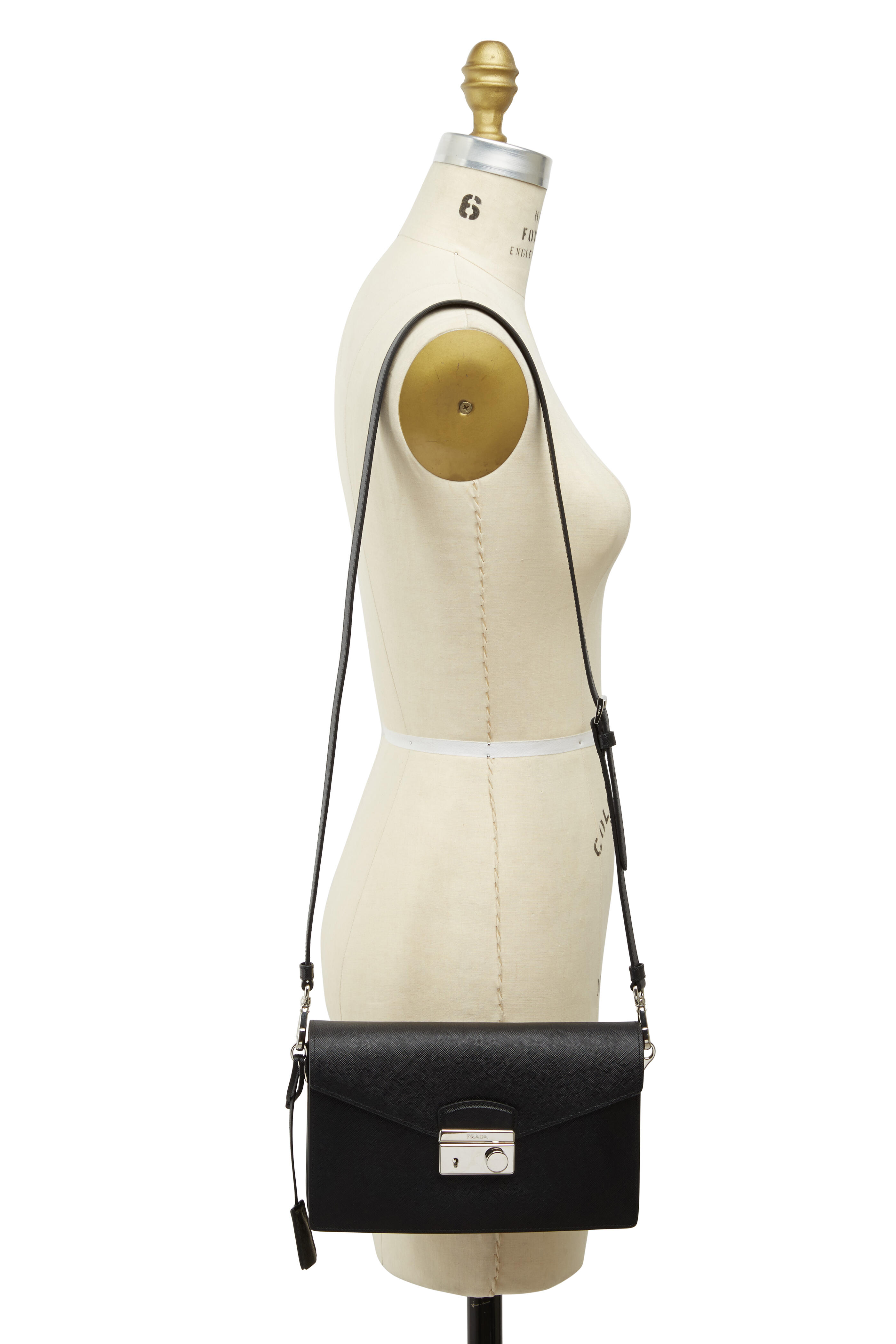 Prada Saffiano Lux Mini Bag - Black Mini Bags, Handbags
