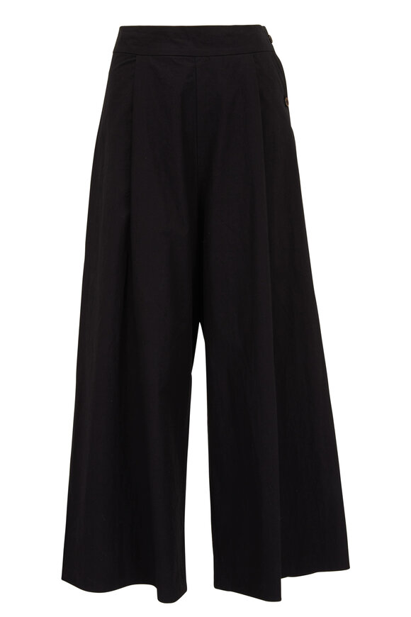 Peter Cohen - Black Organic Cotton Fleet Pant 