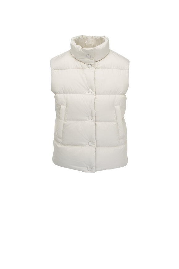 Bogner Orely Off White Quilted Down Crop Vest