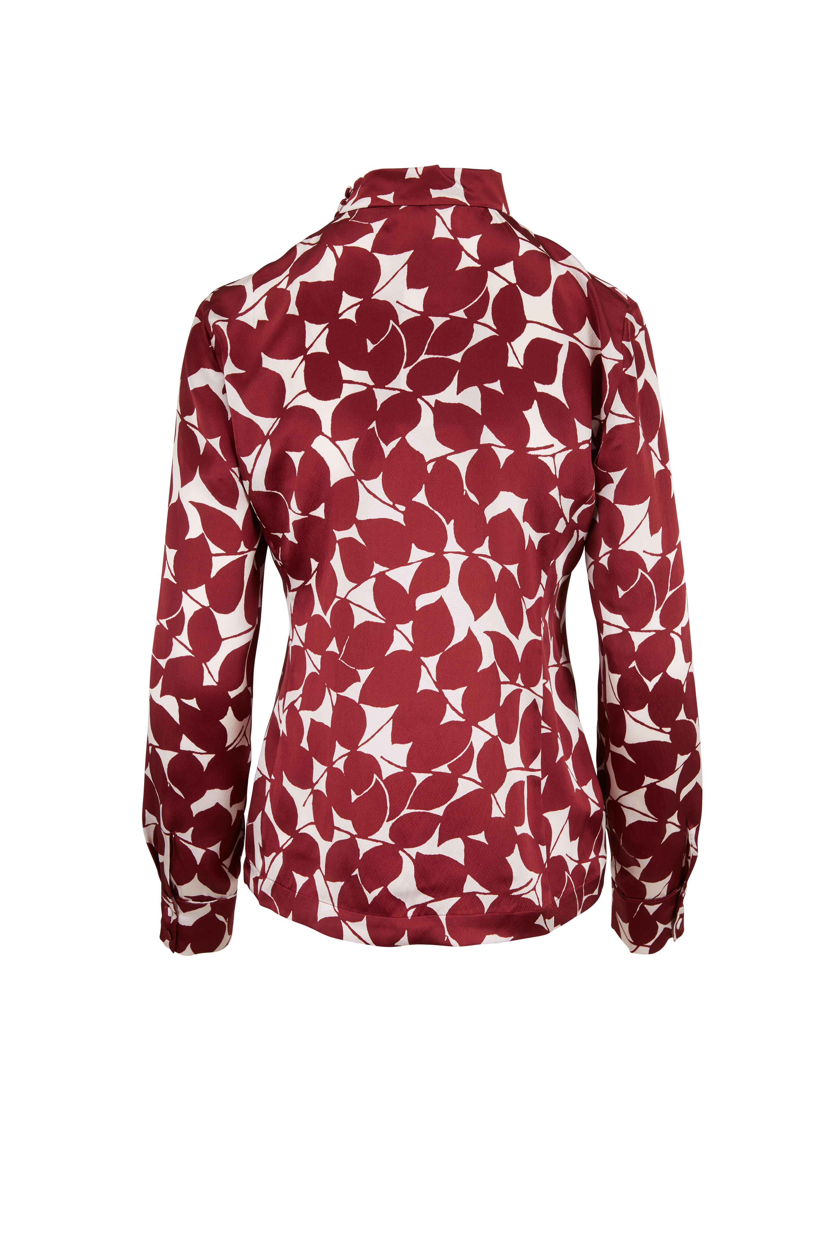 Gabriela Hearst - Marcelina Foliage Print Silk High Neck Blouse