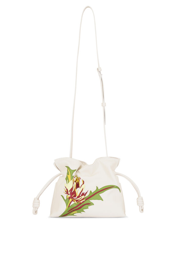 Loewe Mini Coil Flamenco Soft White Leather Clutch - view 4