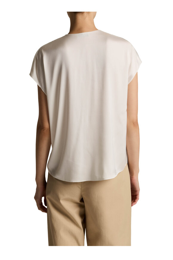 Vince Off White Double V-Neck Top - view 3