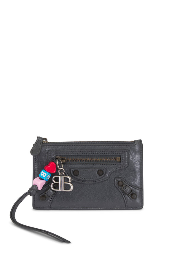 Balenciaga Le City Volcanic Rock Leather Card Holder