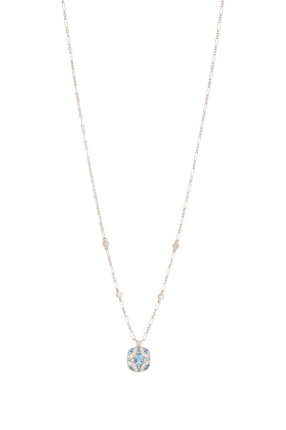 Kwiat - Small Argyle Aquamarine & Diamond Pendant Necklace