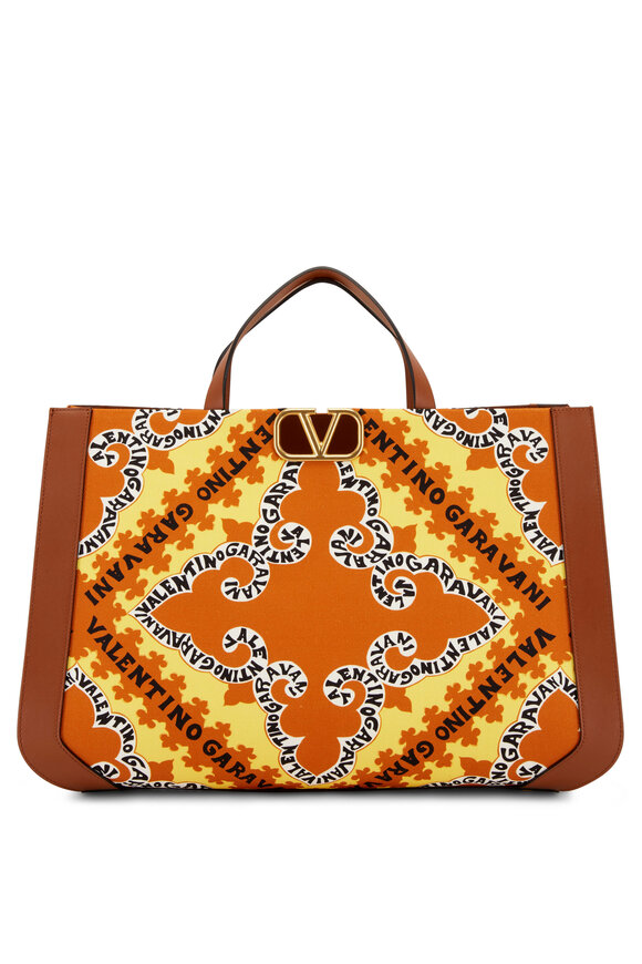 Valentino Garavani - VLogo Multicolor Print Summer Tote