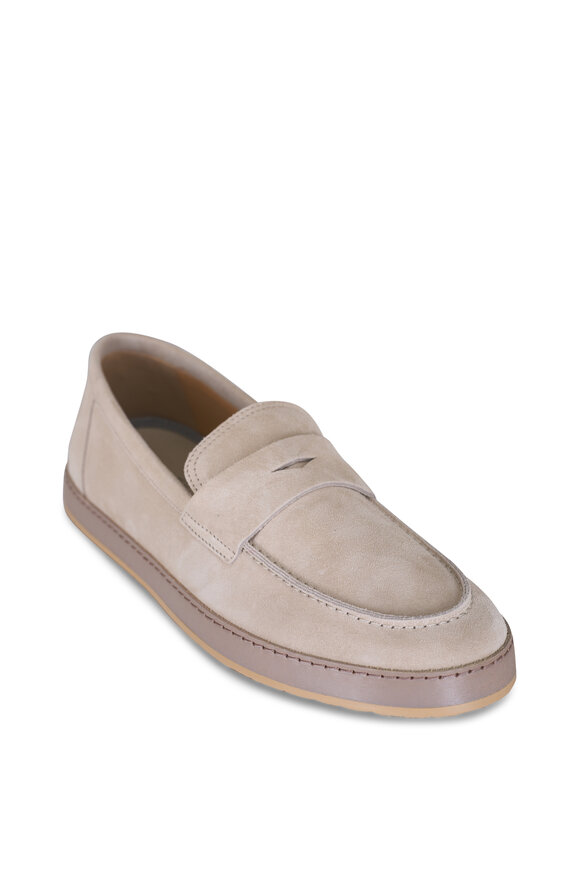 SALE価格*送込BRUNELLOCUCINELLIスエード編みサンダルTravertine Brunello Cucinelli - Brown Suede Wedge Mule | Mitchell Stores