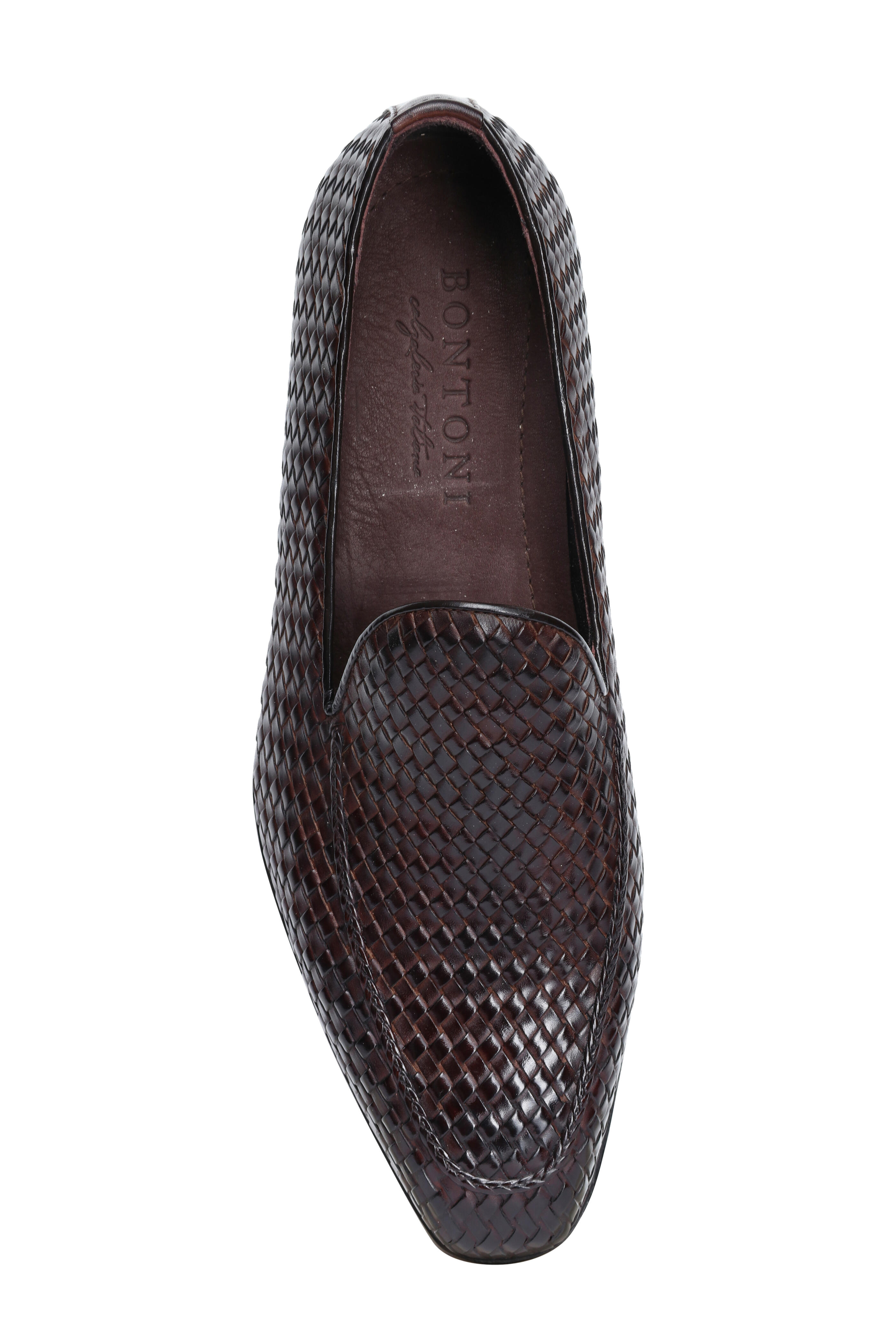 Bontoni - Testa Di Moro Dark Brown Woven Mosaico Loafer
