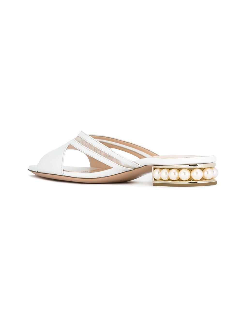 Nicholas Kirkwood - Casati Nappa White Leather Mule, 18mm