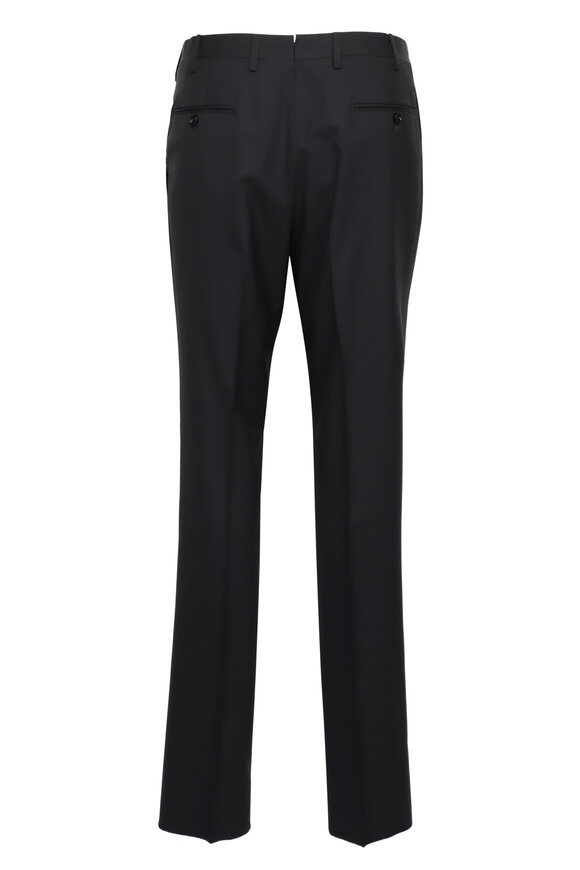 Sartorio Solid Black Wool Suit - view 5