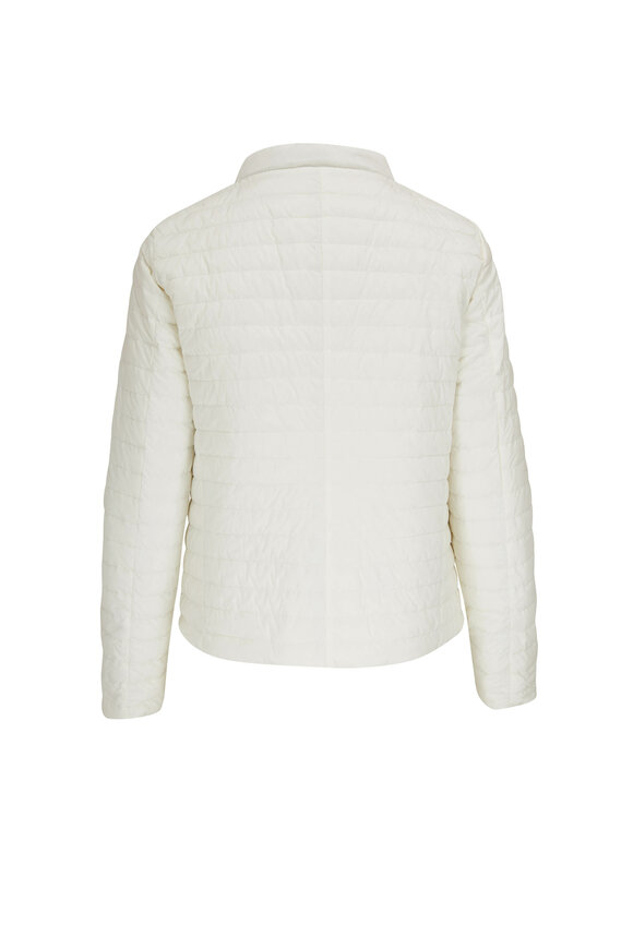 Herno - Bianco Matte & Shiny Nylon Reversible Jacket