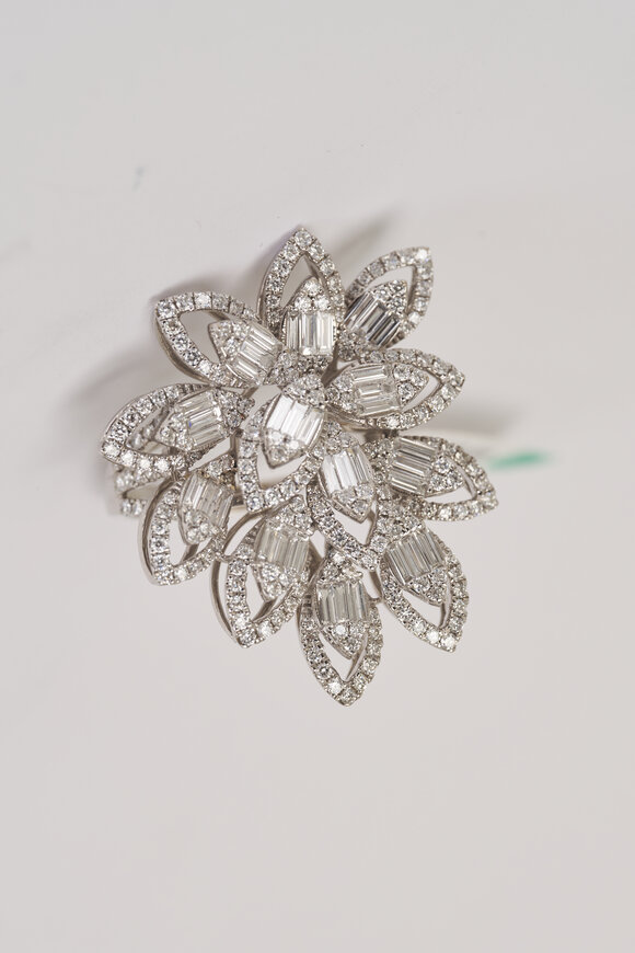 Graziela Gems 18k White Gold Asa Lily Statement Ring