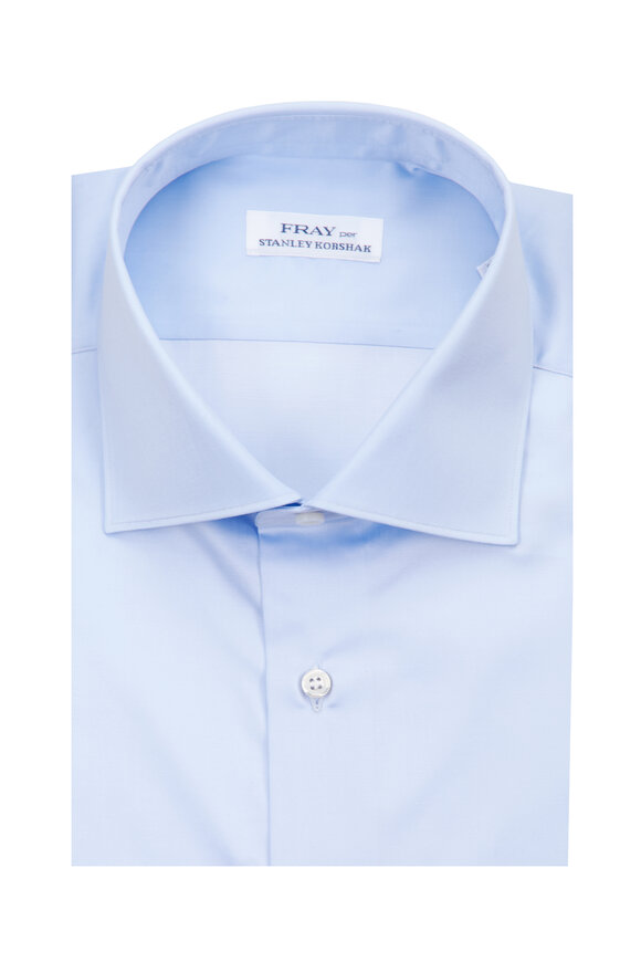 Fray Light Blue Satin Dress Shirt - view 1