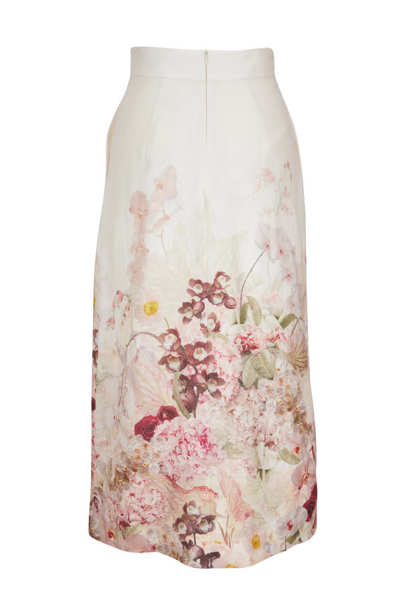 Zimmermann - Dancer Buttoned Floral Midi Skirt