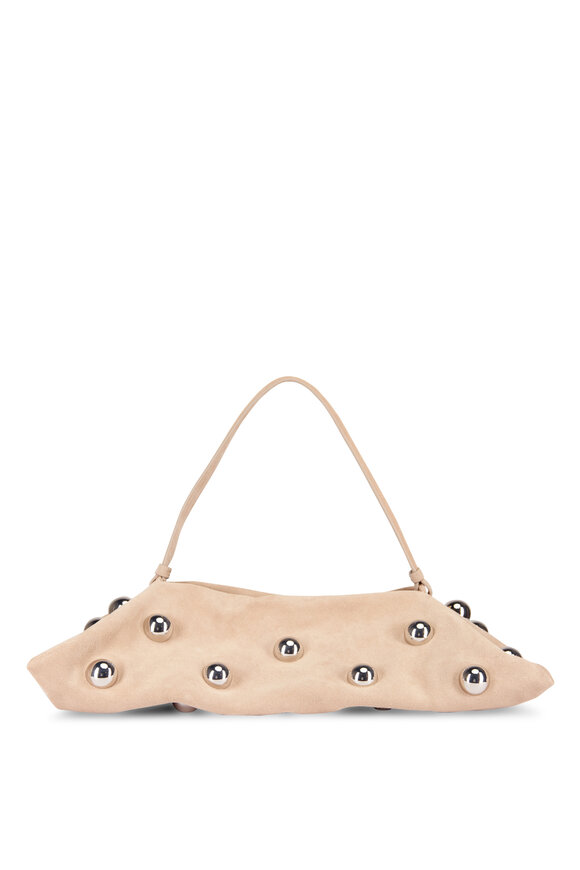 Altuzarra Origami Cappuccino & Silver Beaded Shoulder Bag - view 3