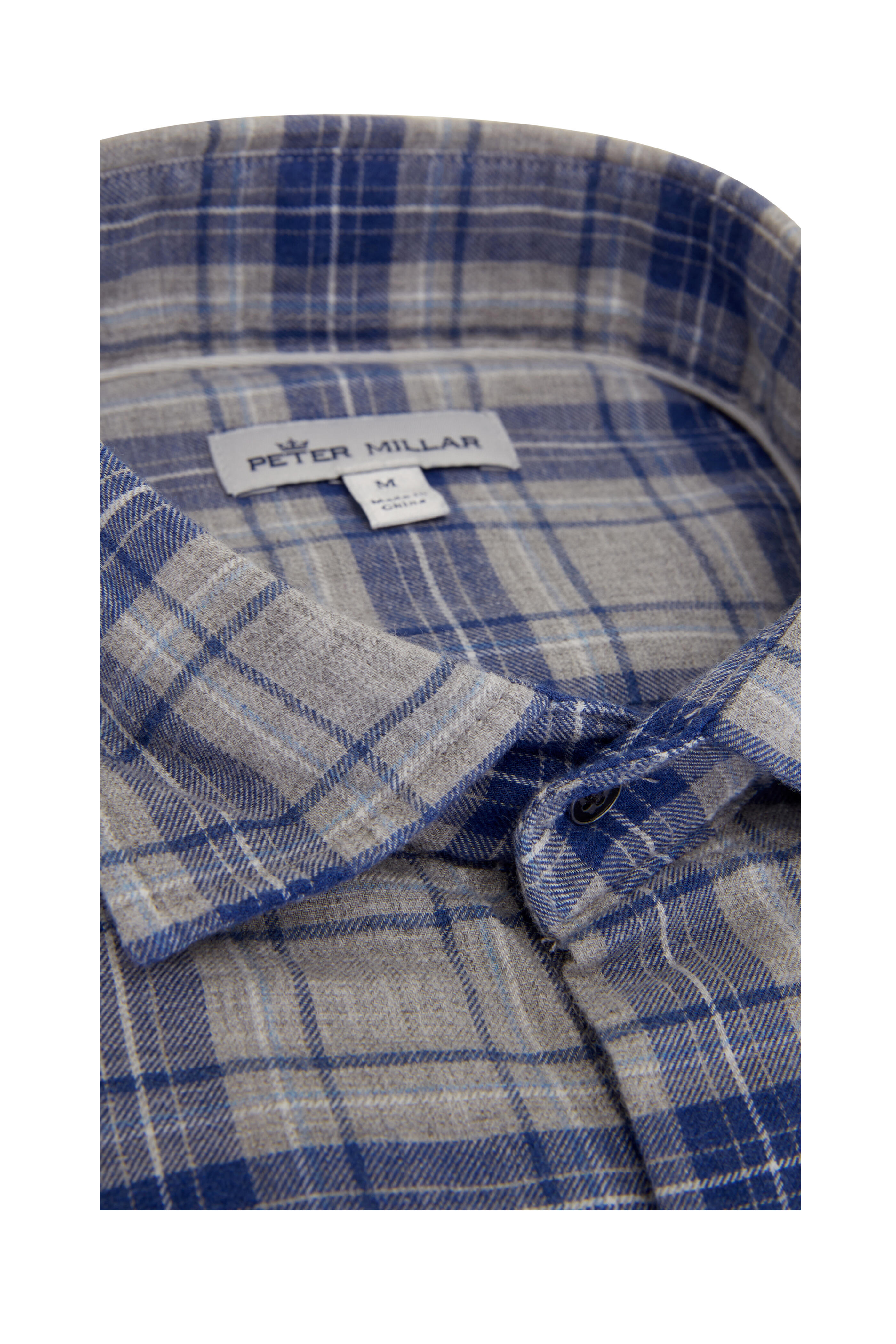 Peter Millar - Mountain Gray Eagle Chase Plaid Cotton Sport Shirt