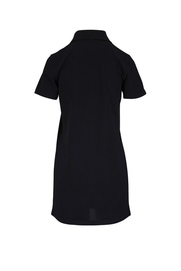 Saint Laurent Robe Black Cotton Pique Polo Dress - view 3