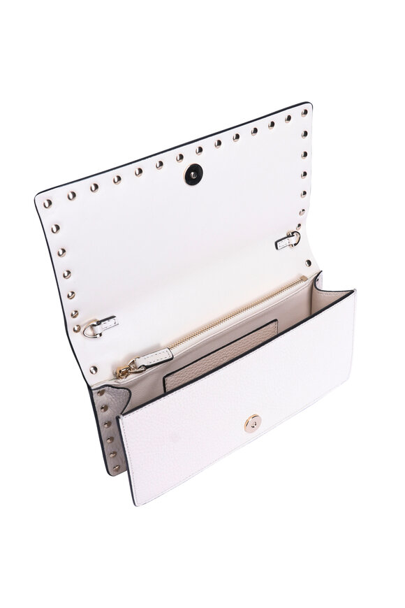 Valentino Garavani Rockstud Ivory Wallet on Chain Crossbody - view 4
