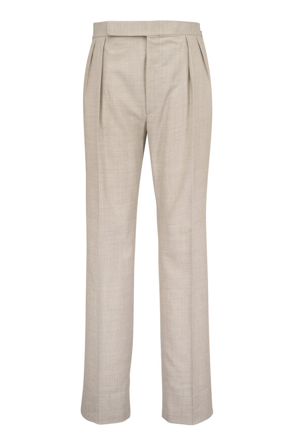 Ralph Lauren Purple Label Gray Silk & Linen Dress Pant - view 1