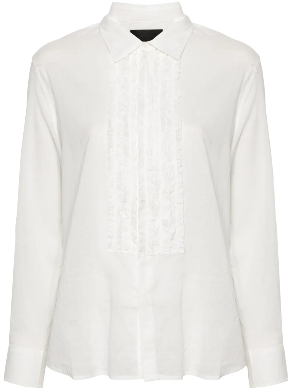 Nili Lotan - Nathael Ivory Ruffle Front Shirt