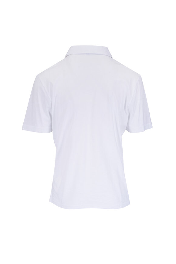 Peter Millar Journey White Cotton Polo - view 3