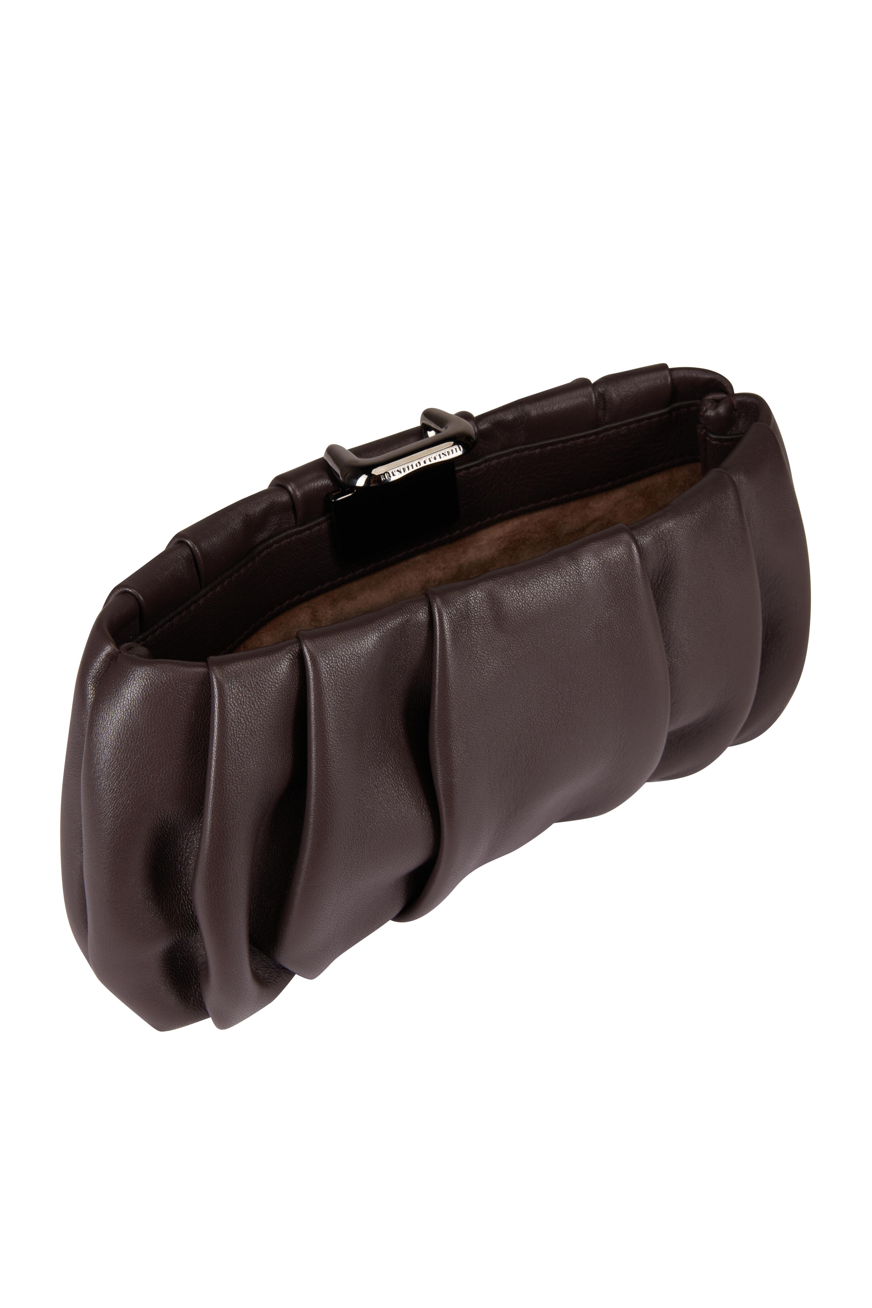 Brunello Cucinelli - Avorio Brown Leather Clutch - view 4