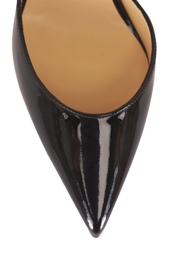 Christian Louboutin Iriza Black Patent Leather Cutout Pump, 85mm - view 6