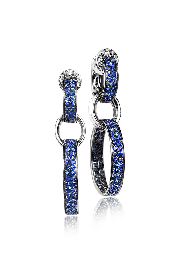 Nam Cho 18k Blue Sapphire Diamond Detachable Link Earring - view 1