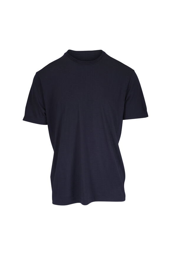 Zegna - Oasi Navy Linen T-Shirt | Mitchell Stores Zegna - Oasi Navy Linen T-Shirt | Mitchell Stores