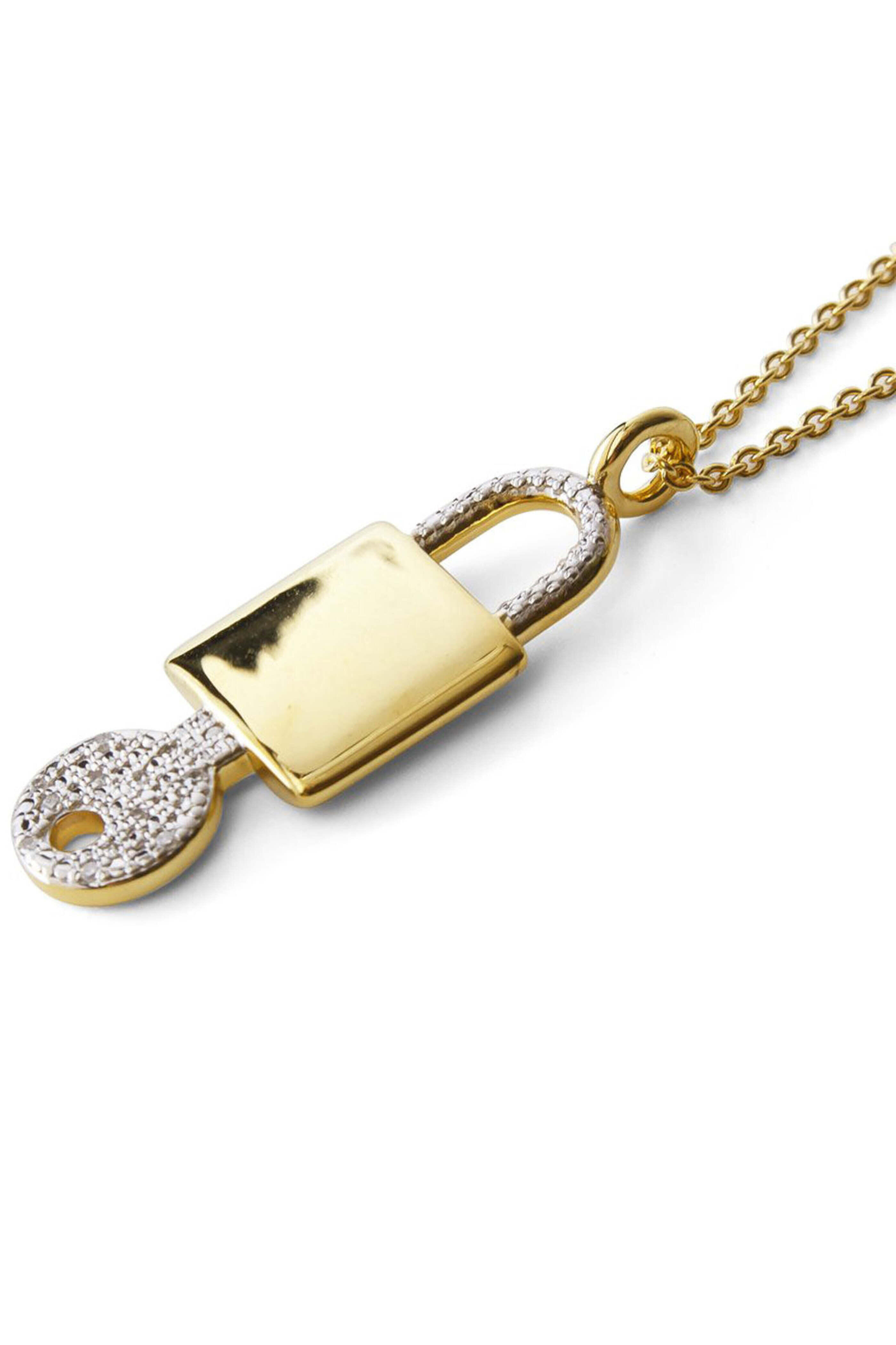 Pavé The Way Jewelry - Unlock Your Passion Padlock Key Necklace