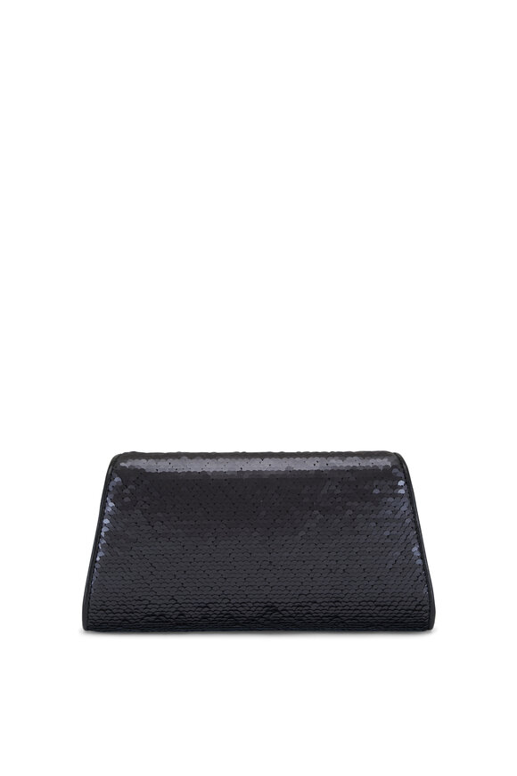 Akris - Mini Anouk Black & Silver Paillette Clutch