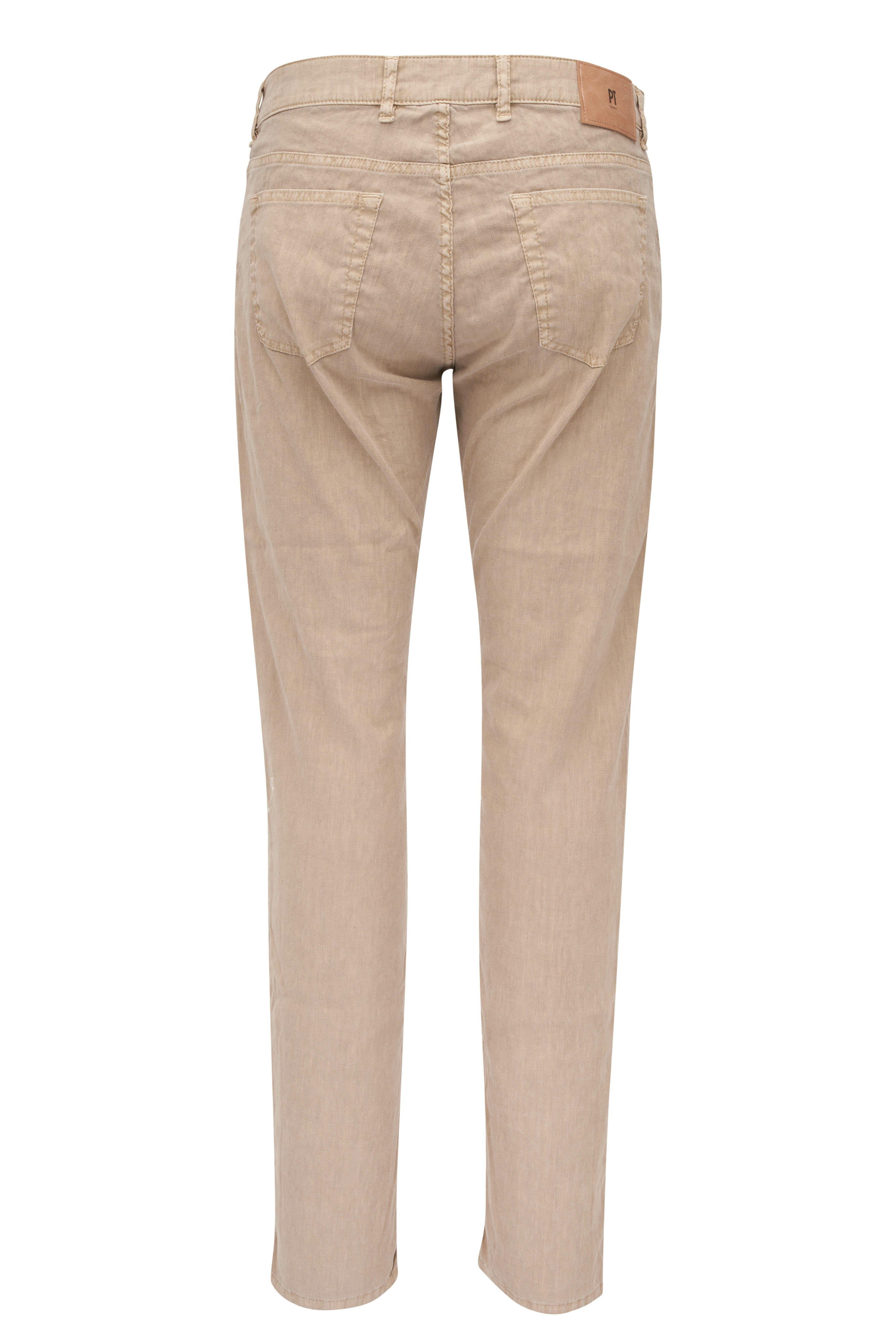 PT Torino - Sand Linen & Cotton Five Pocket Pant