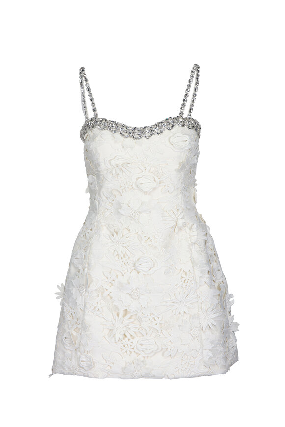 Leo Lin Sophia Embellished Lace Mini Dress